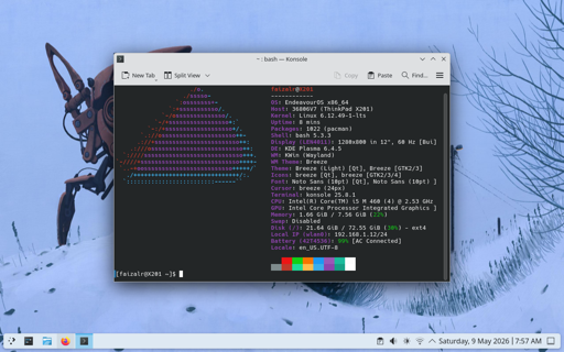 Endeavour OS on My X201